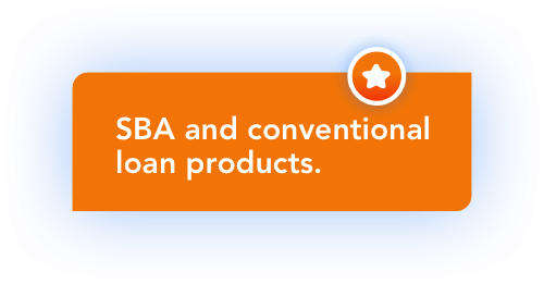 SBA and conventional loan products.